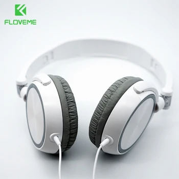 

FLOVEME Wired Headphones 3.5mm Round Interface With Microphone Earphone Deep Bass Hifi Sound Flexible Adjustable Headset