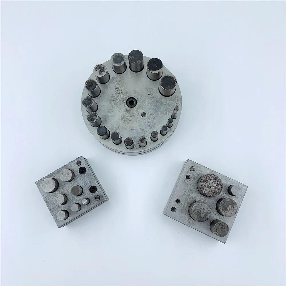 Disc Cutter Circle 5/17 hole Jewelry Punches Holes high-density steel Round Set Jewelry Making Metal Cutting Forming Pendant jewellery making dapping block solid steel 17 15 punches metal bead jewelry sculpture forming