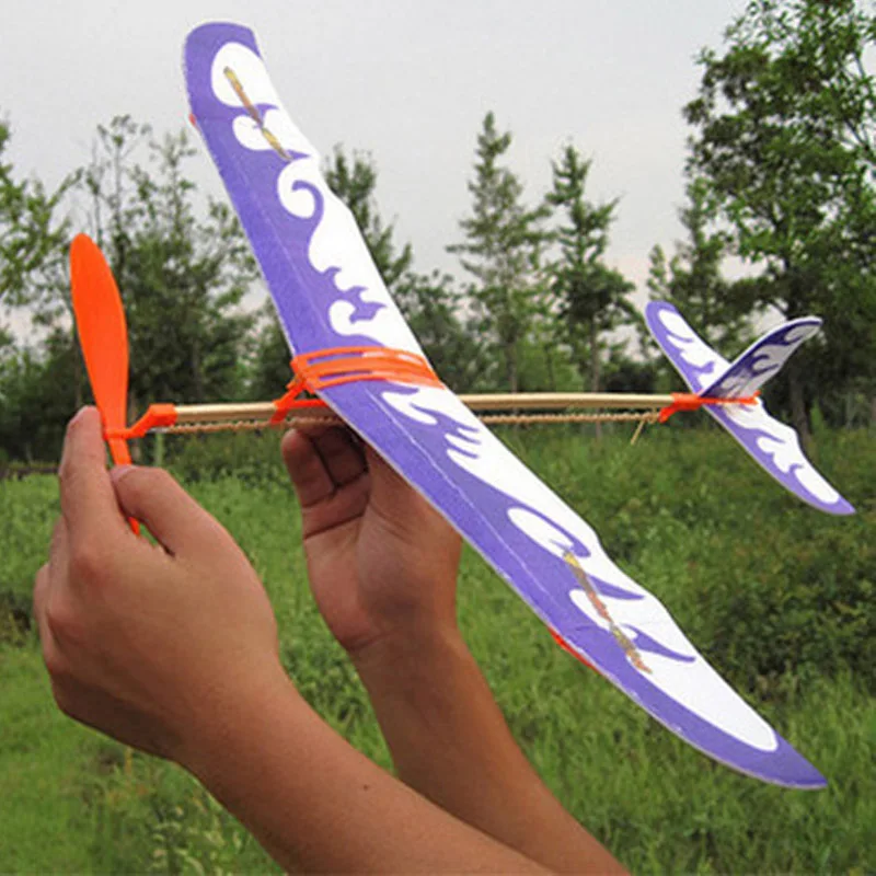 Горячий креативный резиновый ремешок DIY Bionic Airplane модели Science Kite уличные игрушки