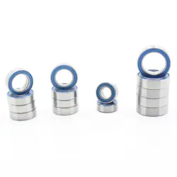 Kit de roulements pour Traxxas Latrax 1/18 4WD, joints en caoutchouc bleu, boule de précision, lot de 15 pièces 