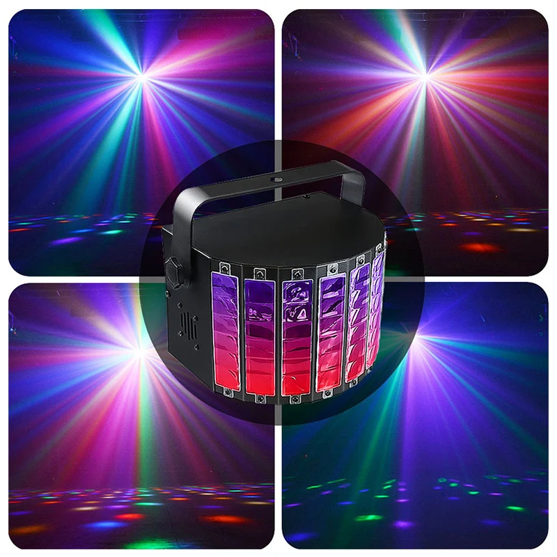 

RGB Stage Light Sound Activated Laser Projector Rotating Disco Ball Party Strobe Lighting Remote Control Christmas KTV Wedding