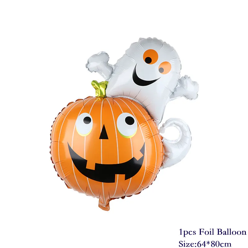 Pumpkin Ghost Хэллоуин Тыква призрак воздушные шары Хэллоуин украшения паук фольгированные воздушные шары надувные игрушки летучая мышь Globos вечерние принадлежности на Хэллоуин - Цвет: Pumpkin Ghost