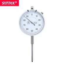 Syntek 0-50mm High Quality Dial Indicator Measuring Tool Metric Dial Test Indicator 0.01mm Dial Gauge Micrometers Measurements 0 001mm high accuracy metric precision dial indicator dial gauge measuring meter 0 1 mm dial indicator gauge 0 001