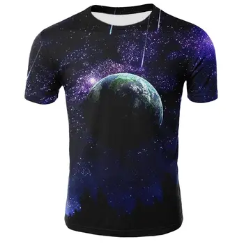 

2020 New Men's T-shirt 3D Printing Starry Summer Top Men's Short Sleeve Fashion T-shirt Printing Casual Round Neck Top