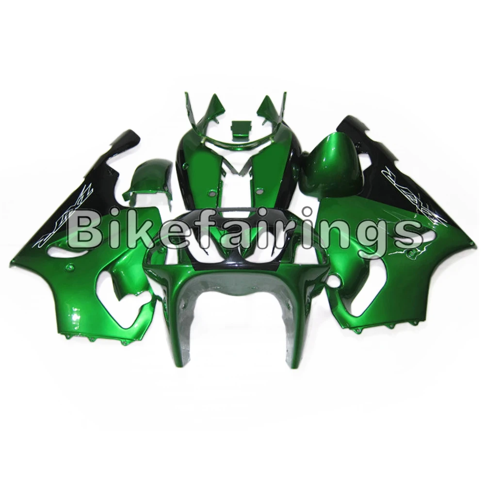 Зеленый и черный снижает капоты подходит для Kawasaki ZX-7R zx7r ZX7R 1996 97 98 99 00 01 02 2003 1996-2003 ABS Пластик комплект обтекателей