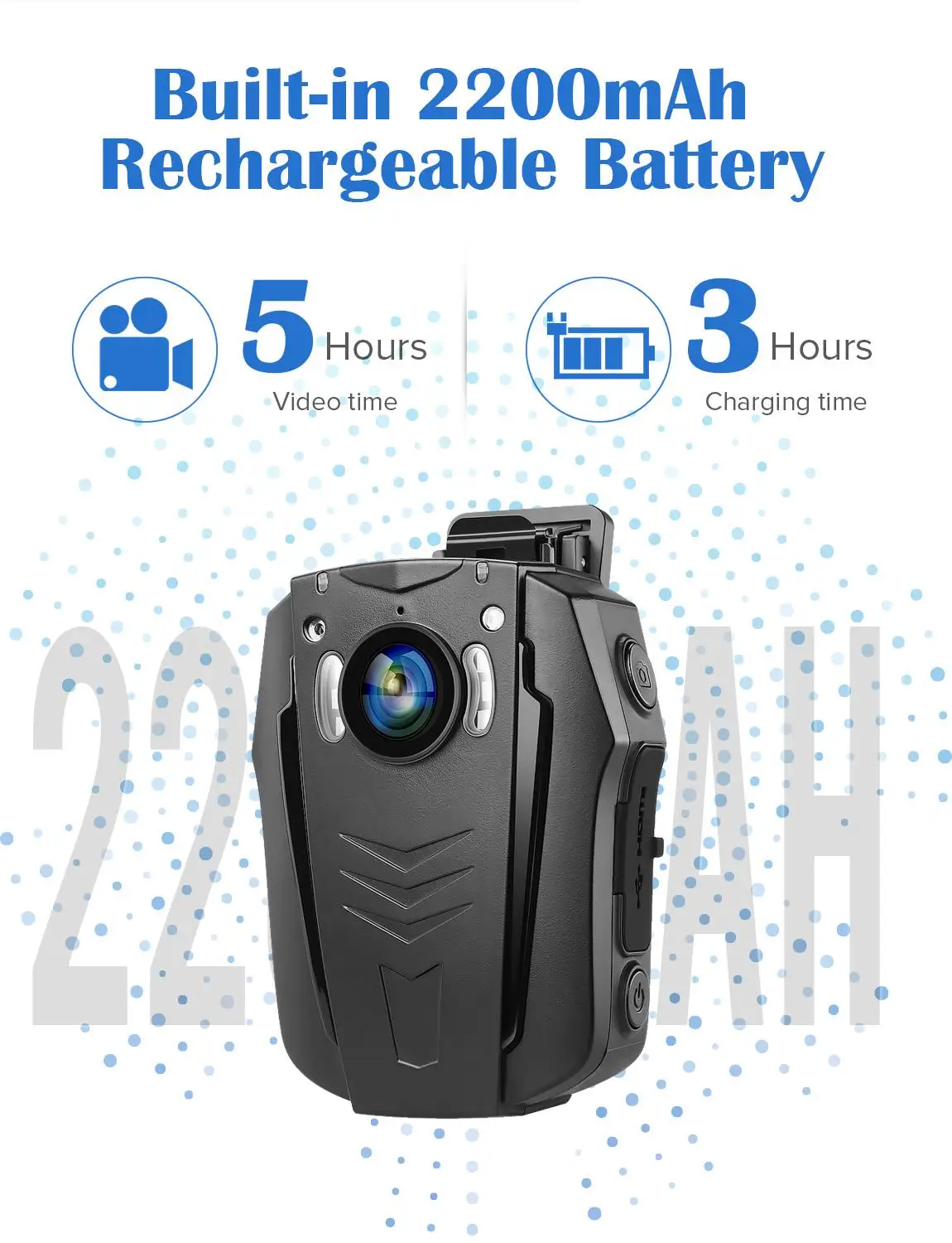 BOBLOV New PD70 1296P Body Camera with Audio Recording Wearable Police Body Camera built in memory WIFI bodycam police camera
