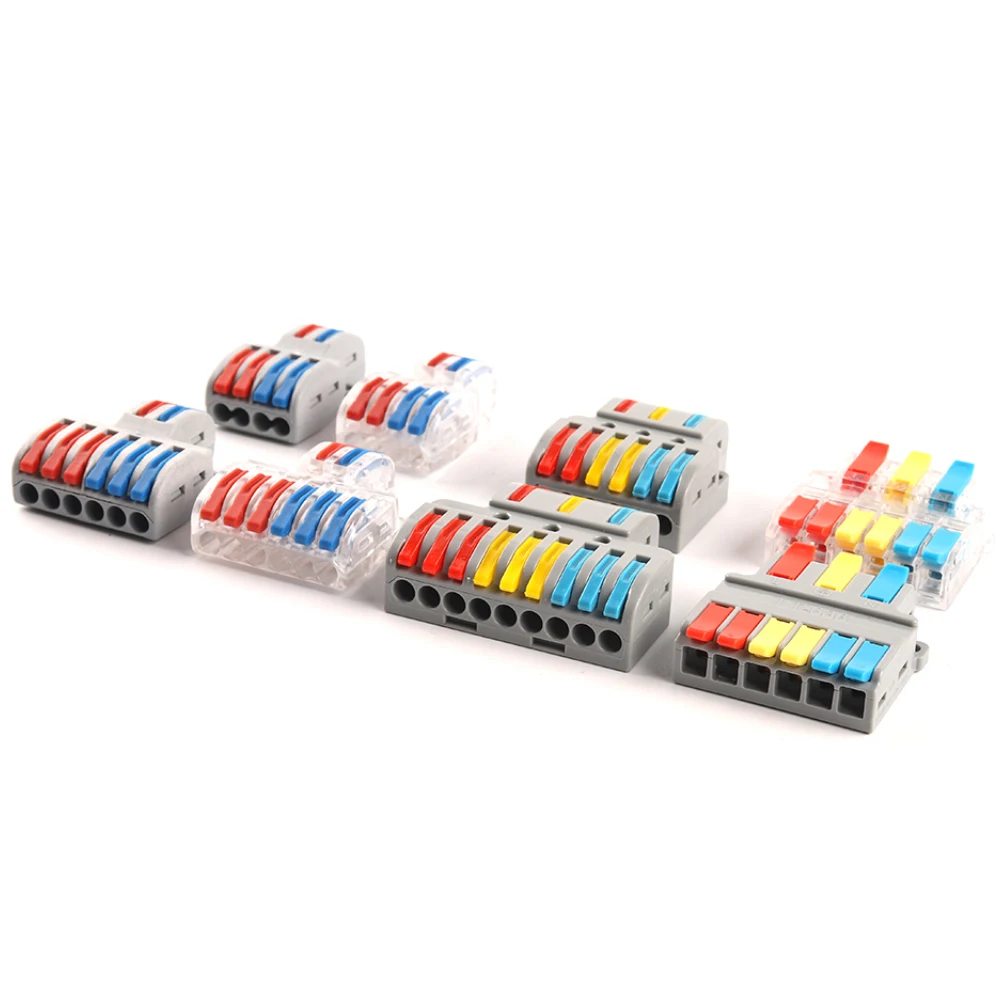 

SPL Electric Multiple Wire Connector 222 Quick Wiring Cable Connector Push-in Conductor Terminal Block 0.08-4.0mmÂ²/28-12AWG
