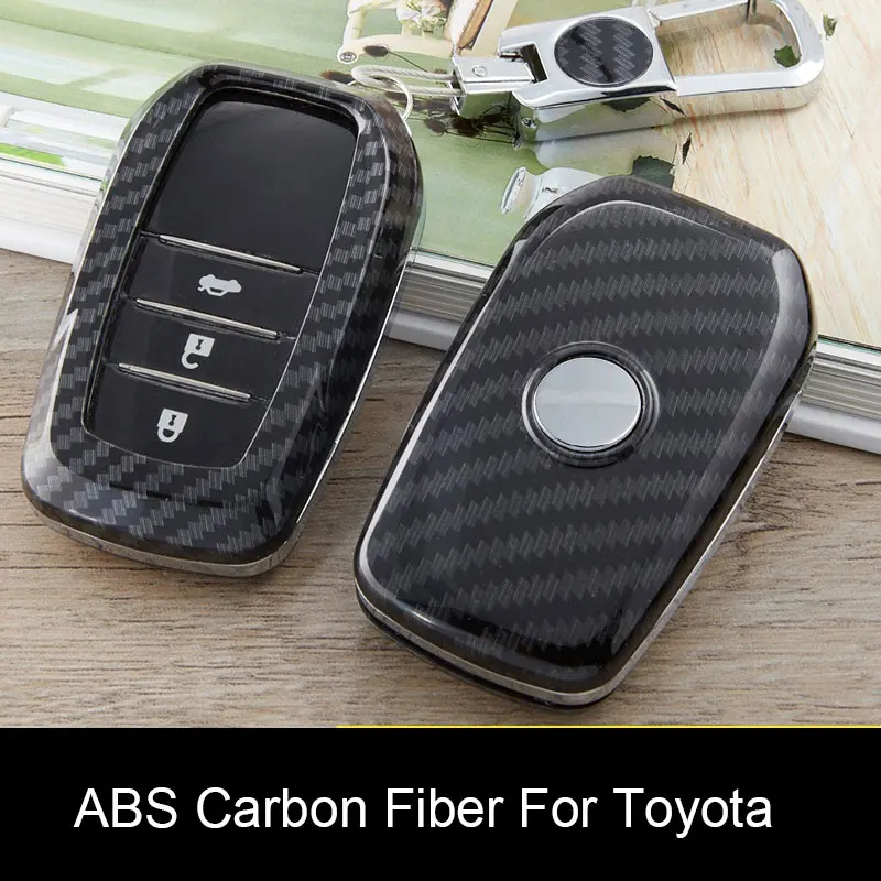 Чехол для автомобильных ключей из углеродного волокна Toyota Auris Corolla Avensis Verso Yaris Aygo