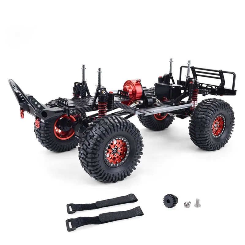 SCX10 1/10 4WD CNC полностью металлическая рама из углеродного волокна RC для машины+ 540 мотор+ 60A водонепроницаемый ESC+ M1500 сервопривод игрушки для улицы