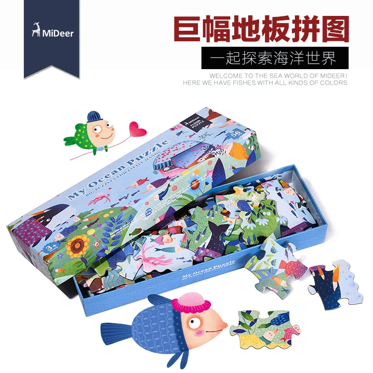

MiDeer Mi Deer Floor Jigsaw Puzzle Oceans Jigsaw Puzzle Scene Paper Educational Children Jigsaw Puzzle Board 1.35