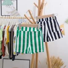 Летняя одежда для мальчиков, детские шорты, модные штаны для малышей, тонкие детские шорты в полоску