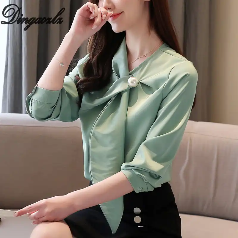 satin blouse office