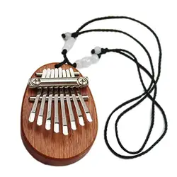 8 Key Mini Kalimba Thumb Piano With Lanyard Finger Piano Portable Marimba Musical Pendant Gift  8 Key Keyboard Musical Instrumen