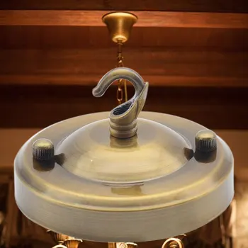 

Lamp Base Light Fitting Glass Shade Replacement Home Iron Vintage Chandelier Ceiling Hook Plate Durable Pendant Holder Accessory