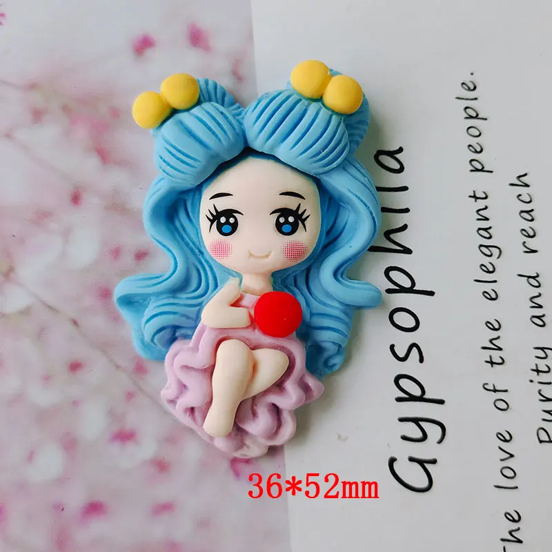 Flat back resin cartoon Princess hair clothes accessories DIY resin girl ornaments 5pcs/lot doll handmade accessories