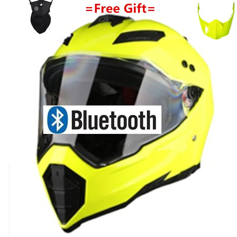 

Motorcycle Bluetooth Helmets Full Face Helmet,Built-in Integrated Intercom Communication System FM radio,L size,Matte Black
