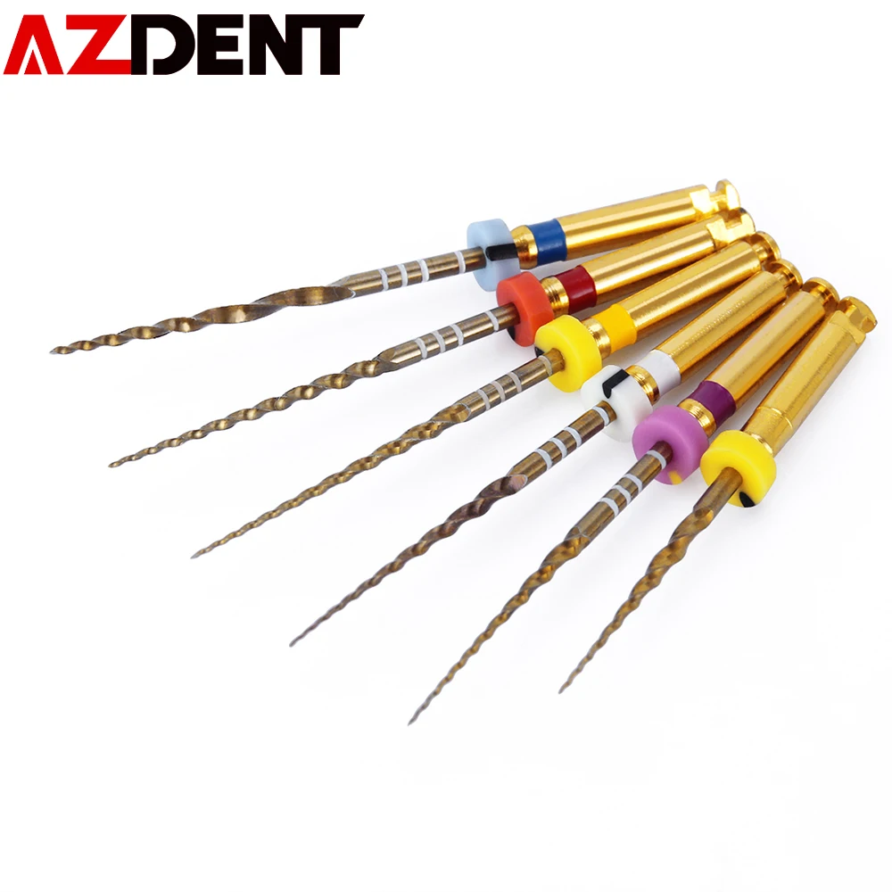 5 Packs Dental Endodontic Gold Taper NITI Rotary Files Engine Use Expansion File 25mmSX-F3