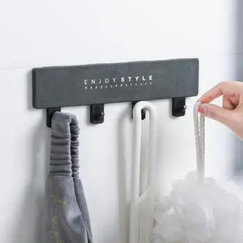 

Adhesive ABS Hook Wall Clothes Bag Headphone Key Hanger Kitchen Bathroom Door Towel Rustproof Shelf Storage Rack