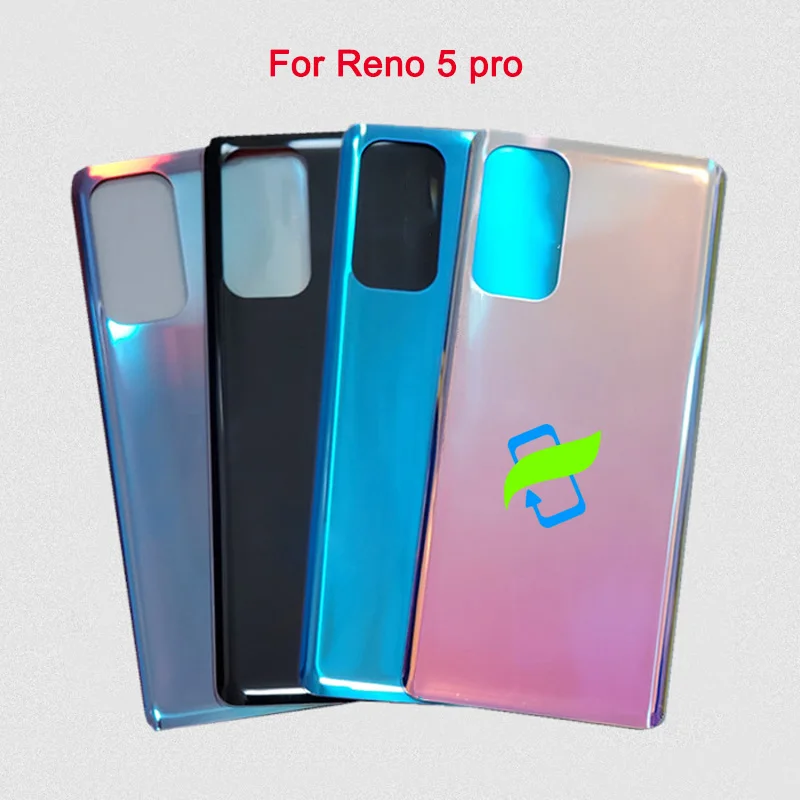 

Задняя стеклянная крышка батарейного отсека для Reno 5 Pro, корпус OPPO RENO5, 3D стеклянная задняя крышка для Reno 5 Pro