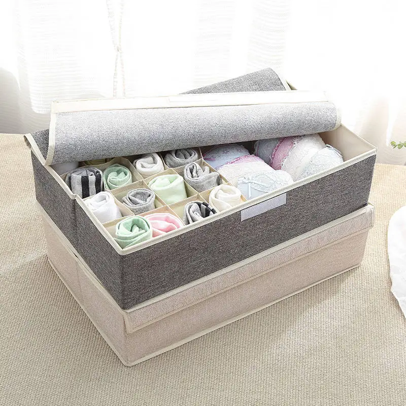 

Oxford Clothes Storage Box Dust-proof Storage Bag Underwear Socks Storage Organizer With Lid Packaging Bag Pocket Pouch For Home
