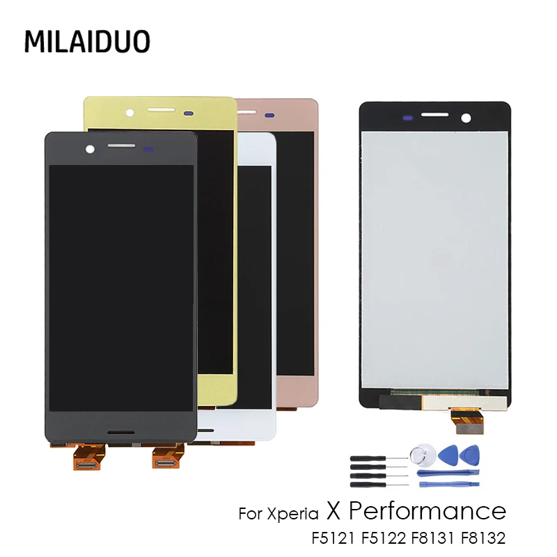 

LCD Display For Sony X Performance F8131 F8132 5" Touch Screen Digitizer Assembly For Sony Xperia F5121 F5122 LCD Replacement
