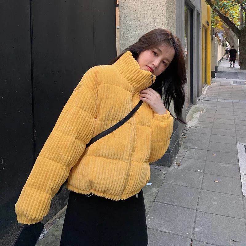 

Cotton Corduroy Coat Women 2020 New Winter Thicken Warm Hip-Hop Short Jacket Female High Quality Warm Outwear Parkas Streetwear
