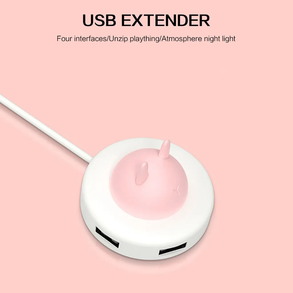 CARPRIE usb-хаб 2,0 4 порта Супер скорость USB2.0 концентратор с ночной LightSplitter кабель несколько USB порт расширитель светодиодный для ПК компьютер