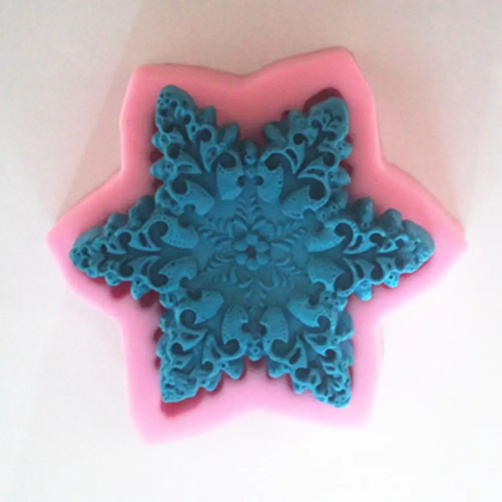 Торт Снежинка разработан шестиугольная звезда Плесень инструмент украшения