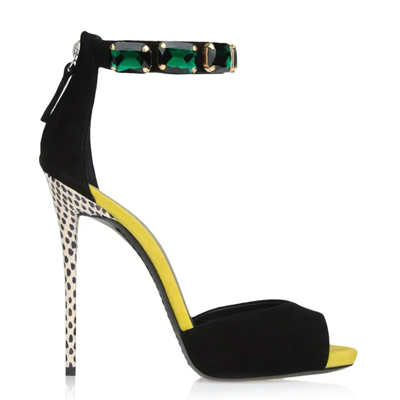 Fashion Ladies Sexy Super High Thin Heel Sandals Peep Toes Club Shoes Woman 2020 New Crystal Ankle Strap Elegant Party | Обувь
