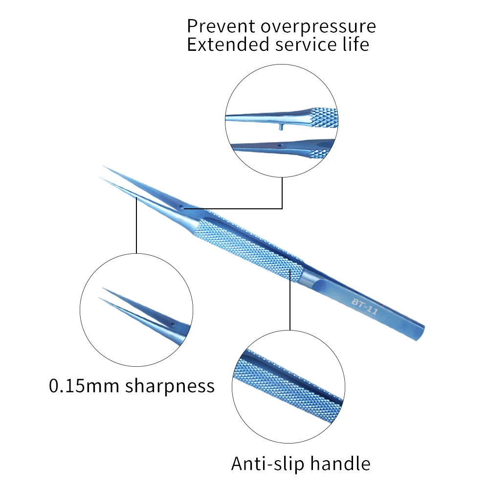 티타늄 합금 핀셋, 0.15mm 정밀 전자 핀셋, 전문 지문 점프 와이어, 전화 마더보드 플라이 라인