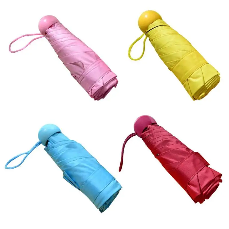 Зонт для взрослых детей мини карманный солнечный и дождливый пятискладной солнцезащитный Зонт от дождя анти-УФ Портативный Зонтик для путешествий Tous