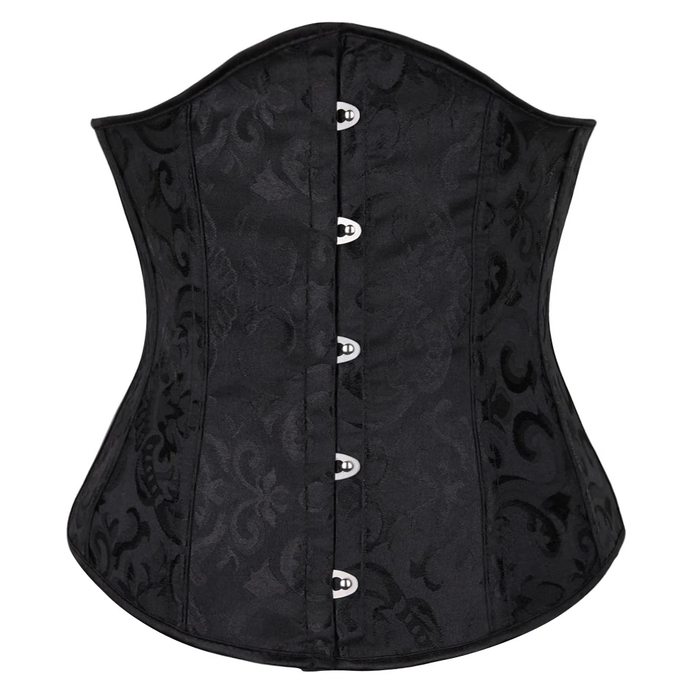 Underbust Corset Floral Push Up Boned Bustier Gothique Korsett For Women Front Busk Gorset Korse Sexy Women Gothic Corset