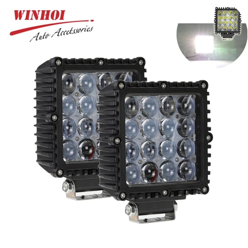 Автомобильный свет работы СИД 12/24V 80W 4D 4X4 Led рабочий свет комбинированный прожектор фара дальнего света внедорожника Водонепроницаемый освещение для трактора, внедорожников, квадроциклов, наводненных