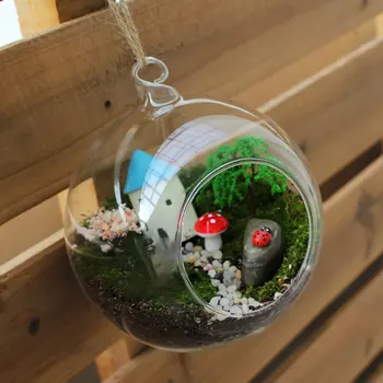 

Glass Vase Hanging Glass Vase Flower Plants Container Ornament Home Garden Office Decoration Micro Landscape Ecological Bottle