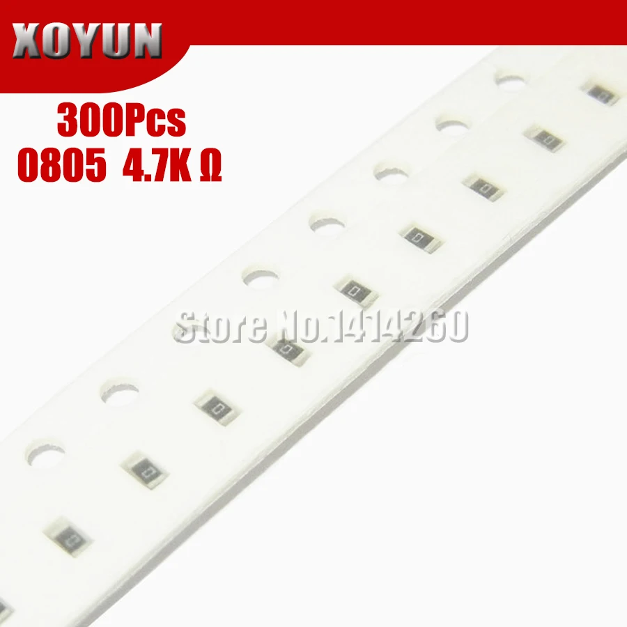 

300 шт. 0805 SMD резистор 1% 4,7 ком Ом 1/8 Вт 4K7 472