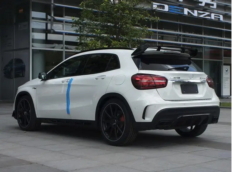 Для X156 GLA200 спойлер- Mercedes-Benz GLA250 GLA45 gla260спойлер ABS пластик Материал заднее крыло автомобиля Цвет задний спойлер