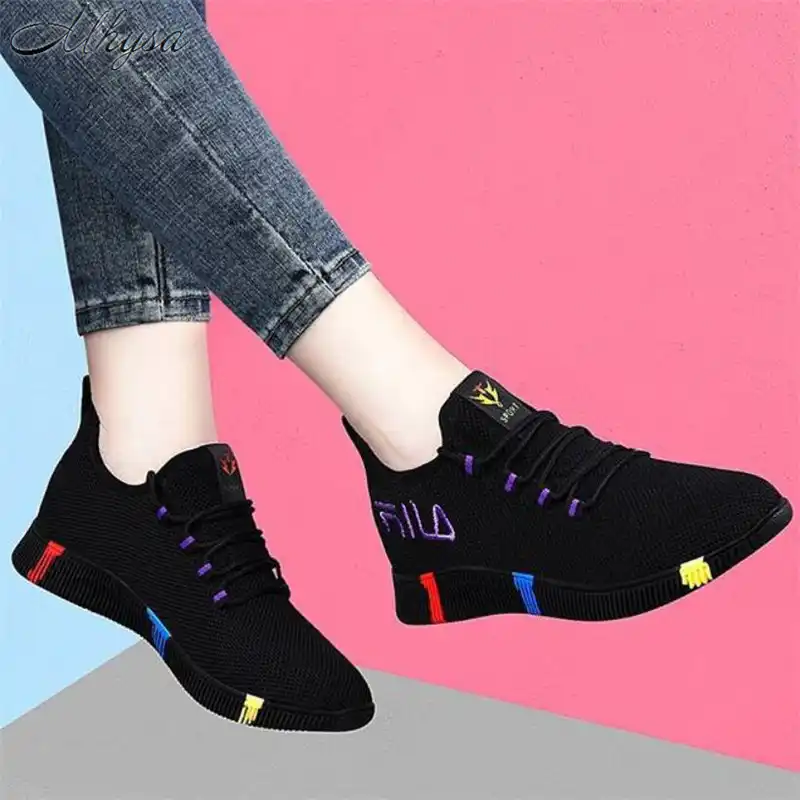 Zapatos informales para mujer, zapatillas con plataforma de malla  transpirable, de moda, tenis, Primavera, 2020|Zapatos vulcanizados de mujer|  - AliExpress