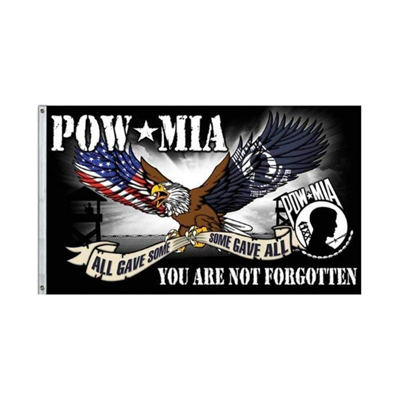 

2019 Custom Flags for POW All Gave Some Some Gave All Military Eagle Flag 100D Polyester Banners