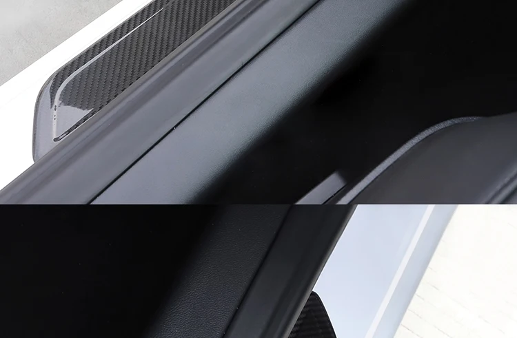 LUCKEASY педаль передней и задней двери автомобиля для tesla модель 3- реальные карбоновые накладки на пороги двери