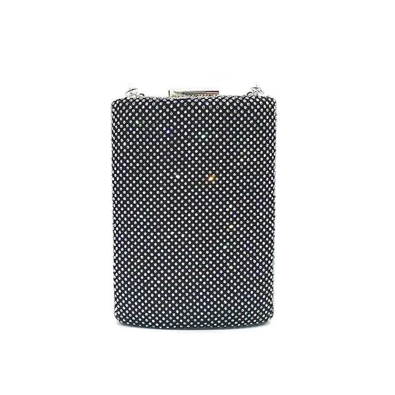 Шикарная жесткая коробка, Женская Блестящая Свадебная Женская вечерняя сумка, женская сумка для сотового телефона с кристаллами, сумка через плечо