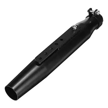 

Motorcycle Cafe Racer Exhaust Pipe with Sliding Bracket Universal Black Matte G9T6