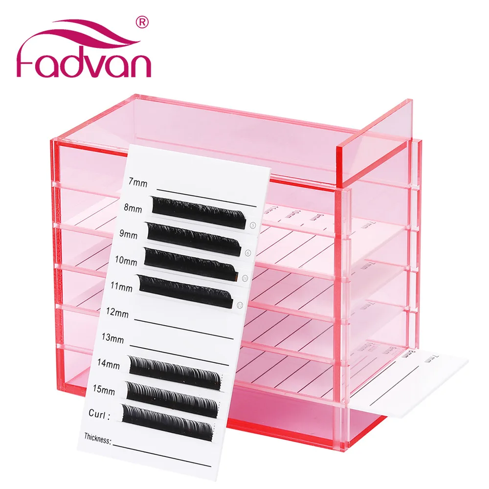 

False Eyelash Rows Storage Box Eyelashes Pallet Holder 5 Layers Clear Eyelash Storage Box for False Eyelash Building