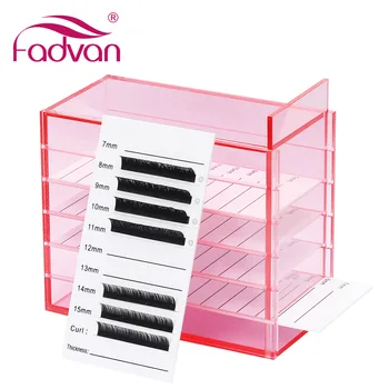 

False Eyelash Rows Storage Box Eyelashes Pallet Holder 5 Layers Clear Eyelash Storage Box for False Eyelash Building