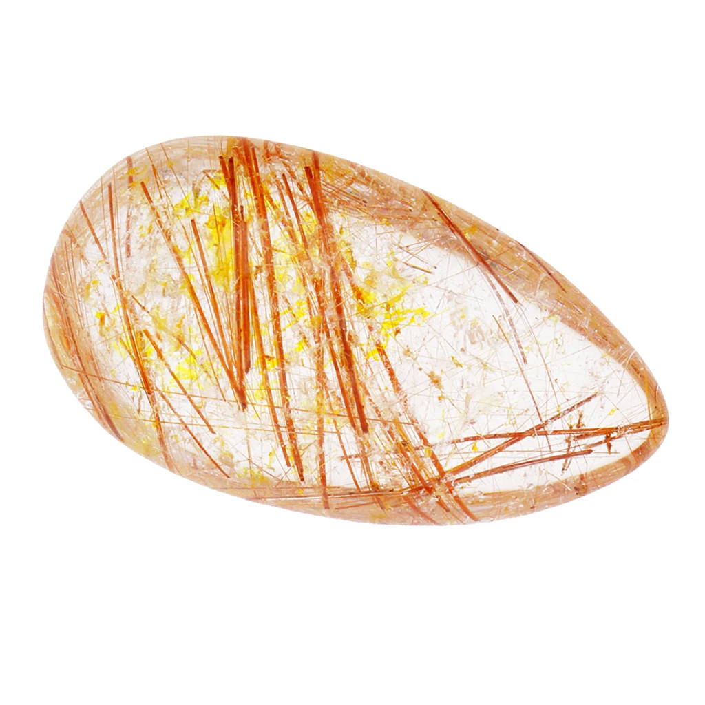 Gold Rutilated Crystal Feng Shui Reiki Gemstone Pendants/ DIY Home Ornaments