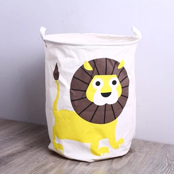 

Waterproof Cartoon Folding Laundry Basket Dirty Clothes Storage Basket For Kids Toys Organiser Basket Sundries Storage Barrel