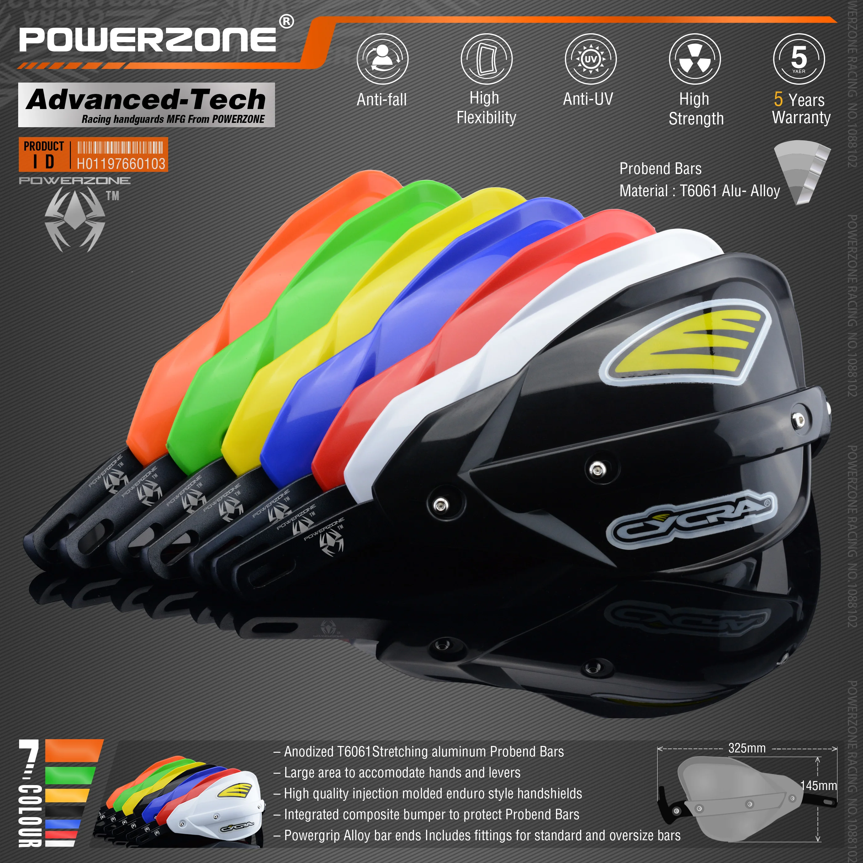 Powerzone Probend рукавицы для Honda KTM ADV EXC EnduroHusqvarna TE CRF WRF DRZ KLX Мотоцикл Байк ATV руль
