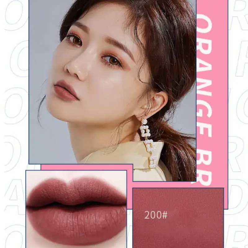 4 Colors Velvet Matte Lip Glaze Mist Smooth Long-Lasting Moisturizing Waterproof Pipe Lip Glaze Set Lip Gloss