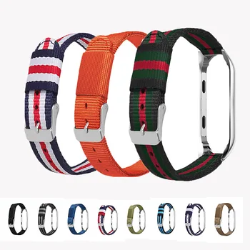 

Nylon Mi Band Watch Strap Wristband Strap Watch Band for Xiaomi Mi Band 3 / 4 Sports Canvas Colorful Bands Watch Wrist Band