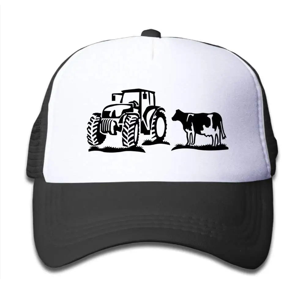 Сетчатая бейсбольная кепка для детей трактор и Корова классический регулируемый