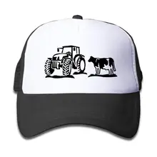 Сетчатая бейсбольная кепка для детей трактор и Корова классический регулируемый